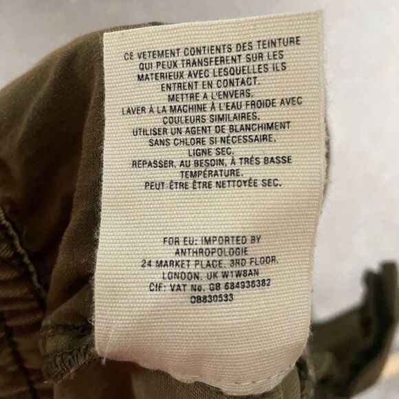 Anthropologie Embroidered Lyocell Khaki Pants - Picture 8 of 11